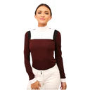 Equisite "Nadine" Show Shirt in Cabernet - Women's Large - Red