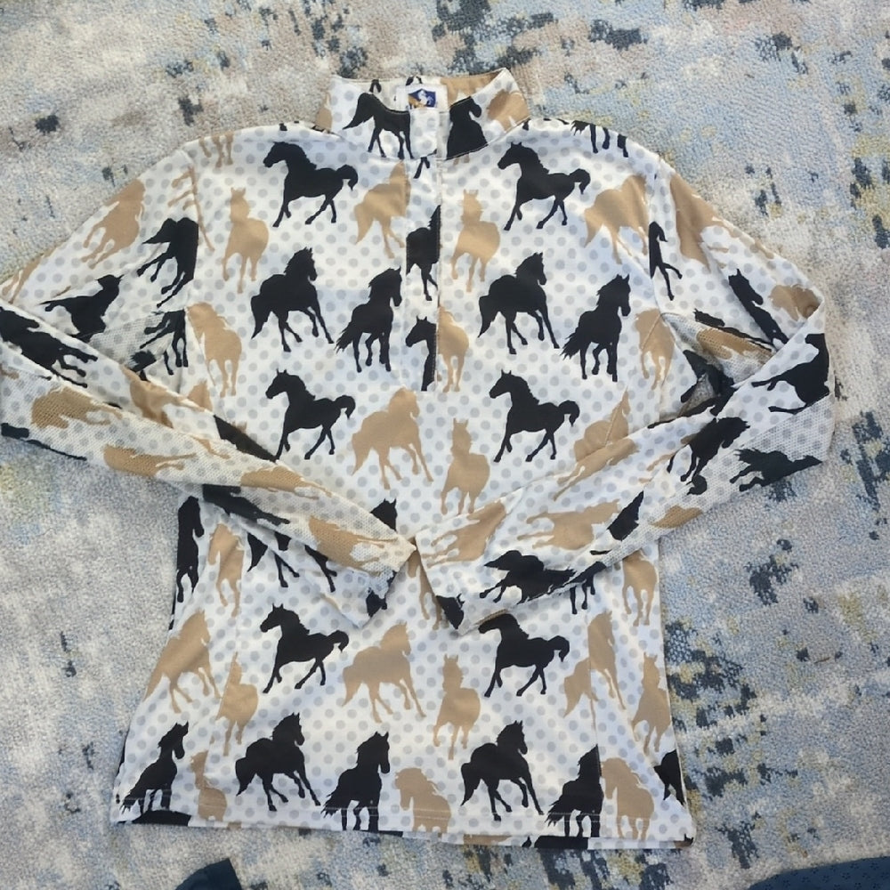 Equestrian Print Long Sleeve Shirt Royal Highness (Children's)