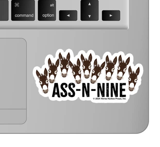 Donkey Sticker Waterproof 3" "Ass-N-Nine"