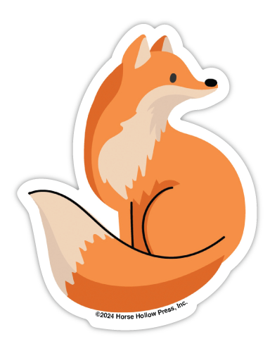 Fox Sticker Waterproof 3" "Fox Black Line"