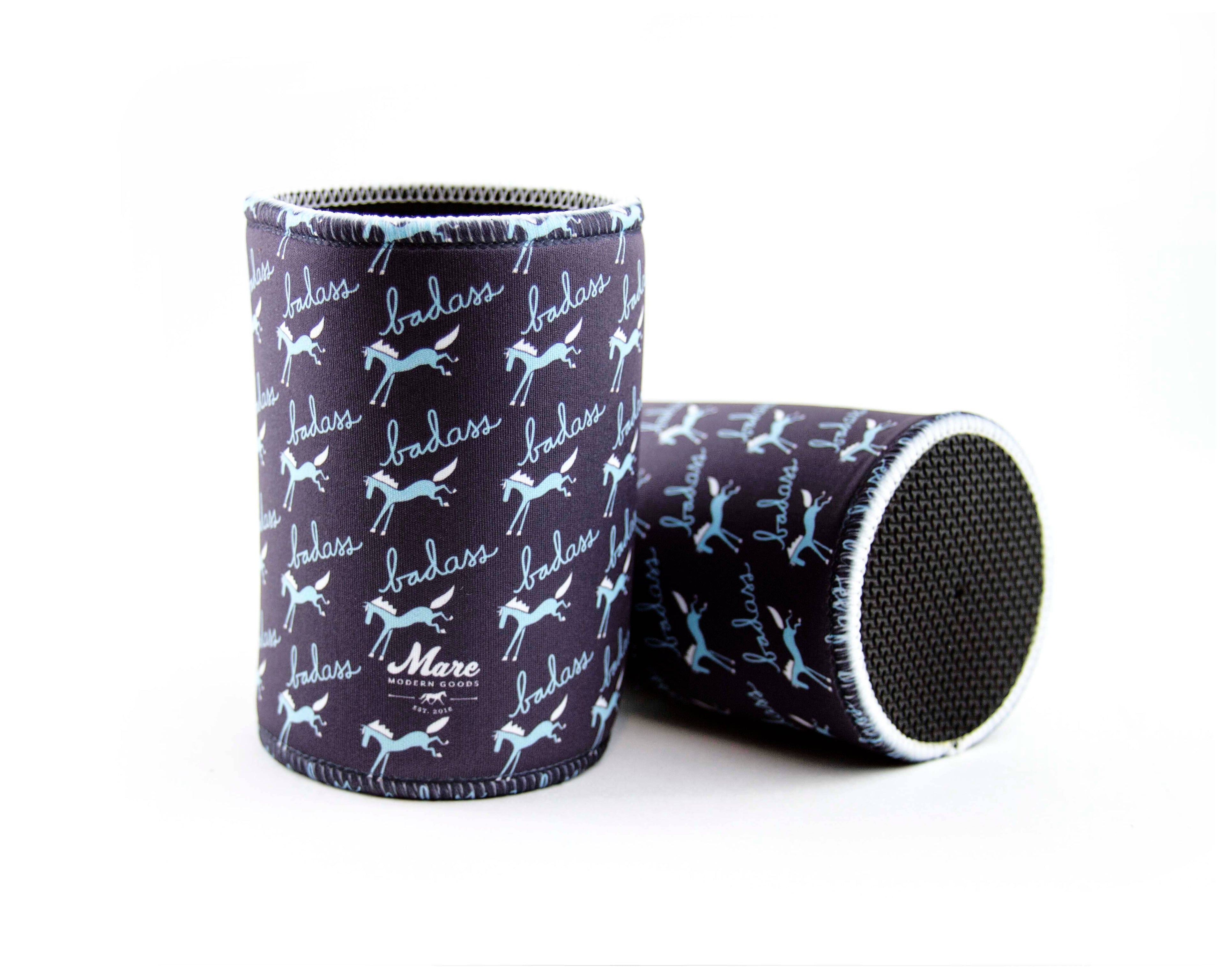 "Badass" Koozie Black