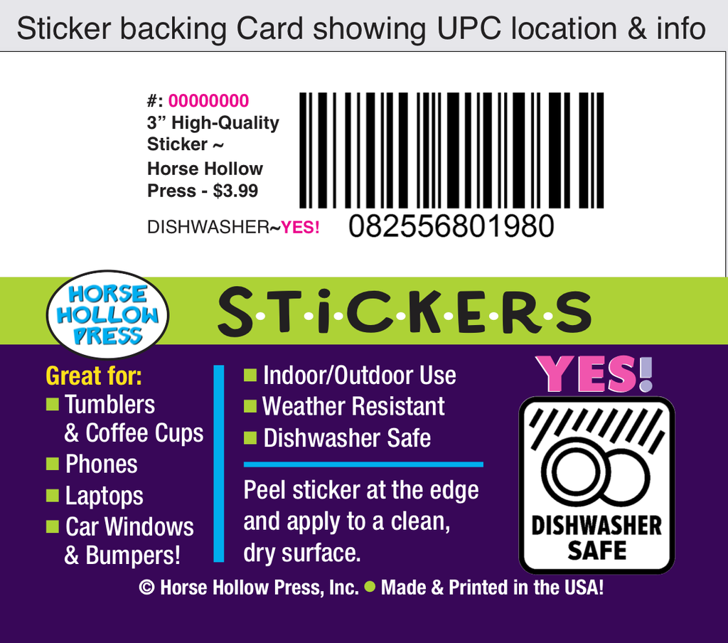 Horse Sticker Waterproof 3" "Barrel Race"