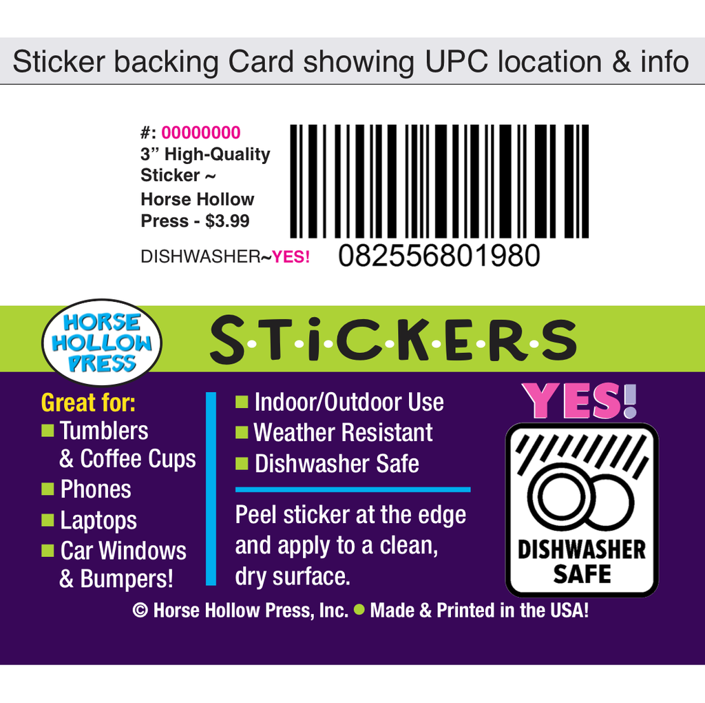 Donkey Sticker Waterproof 3" "Ass-N-Nine"