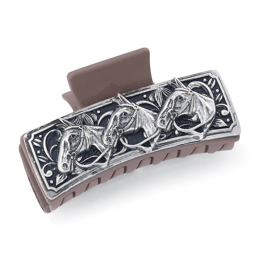 Bridled Horses Hair Clip