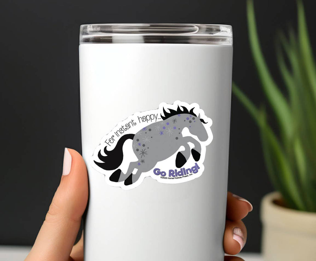 Horse Sticker Waterproof 3" "Instant Happy"