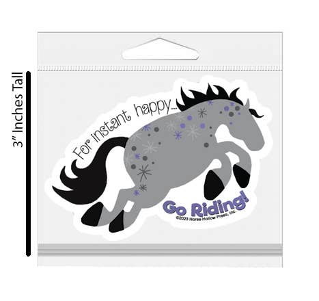 Horse Sticker Waterproof 3" "Instant Happy"