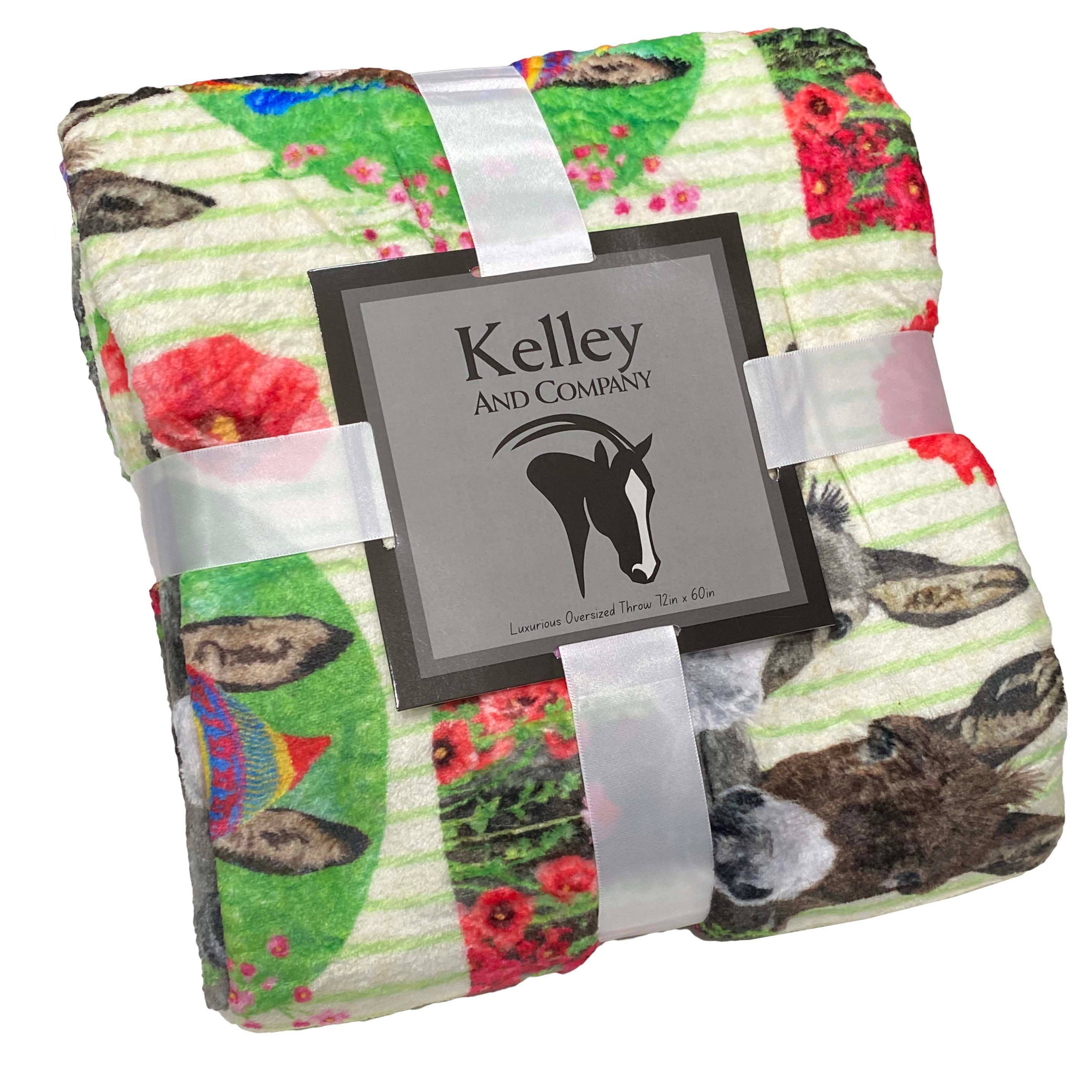 Donkey Garden Throw Blanket 72" x 60"