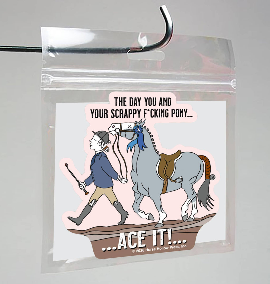 Horse Sticker Waterproof 3" "Scrappy Pony"