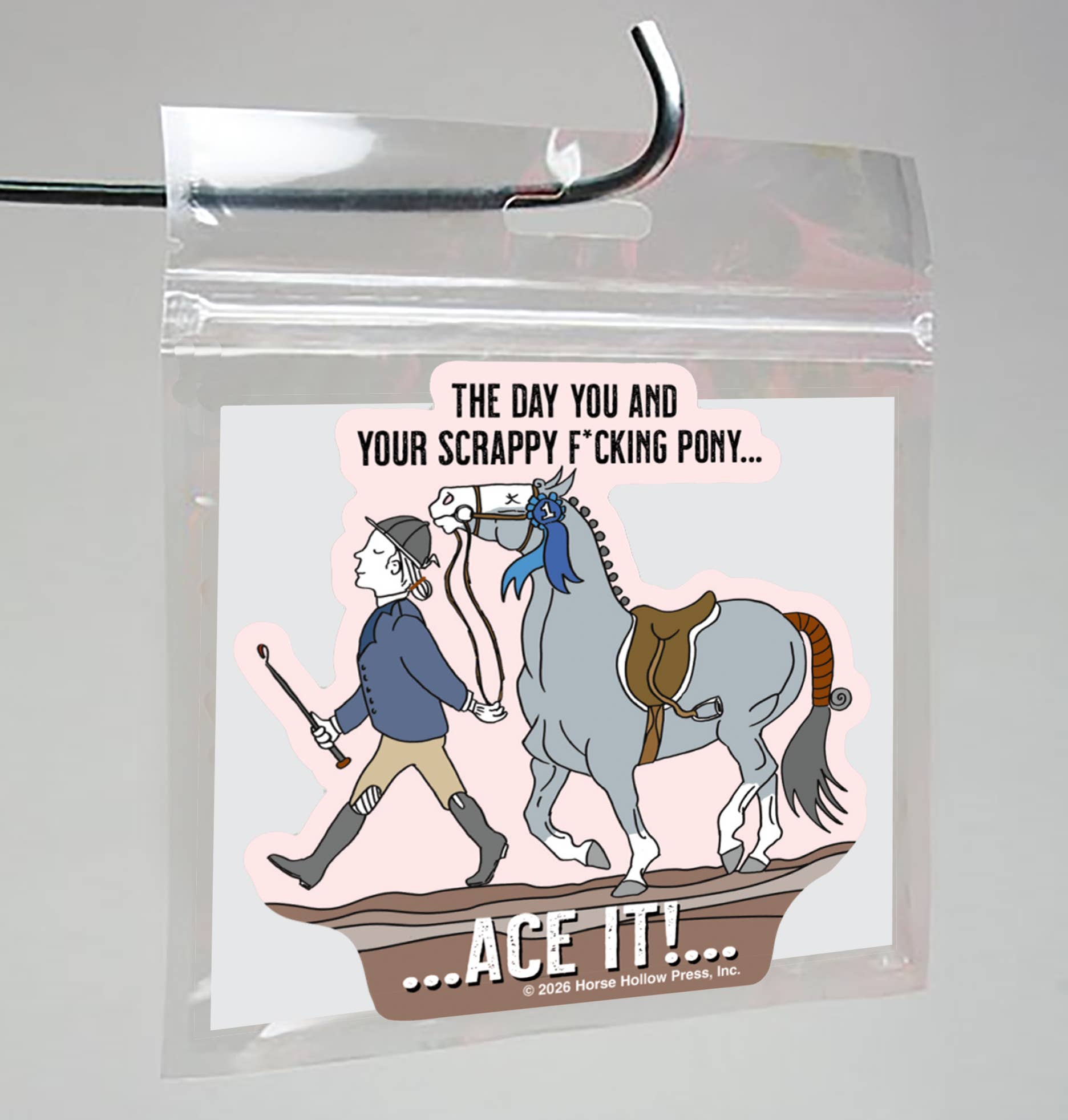 Horse Sticker Waterproof 3" "Scrappy Pony"