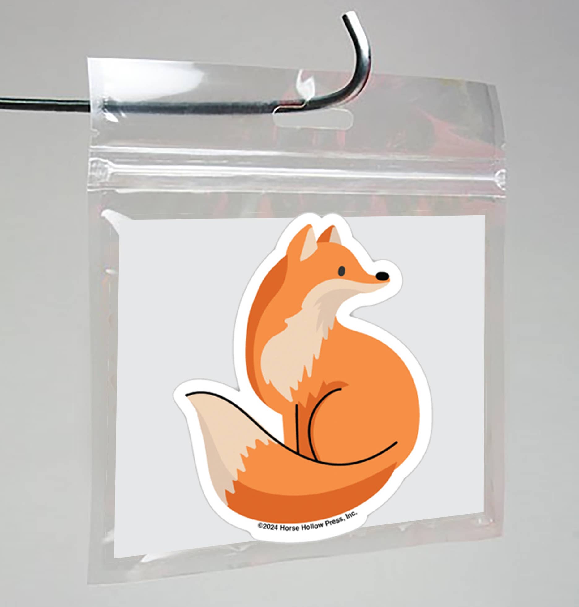 Fox Sticker Waterproof 3" "Fox Black Line"