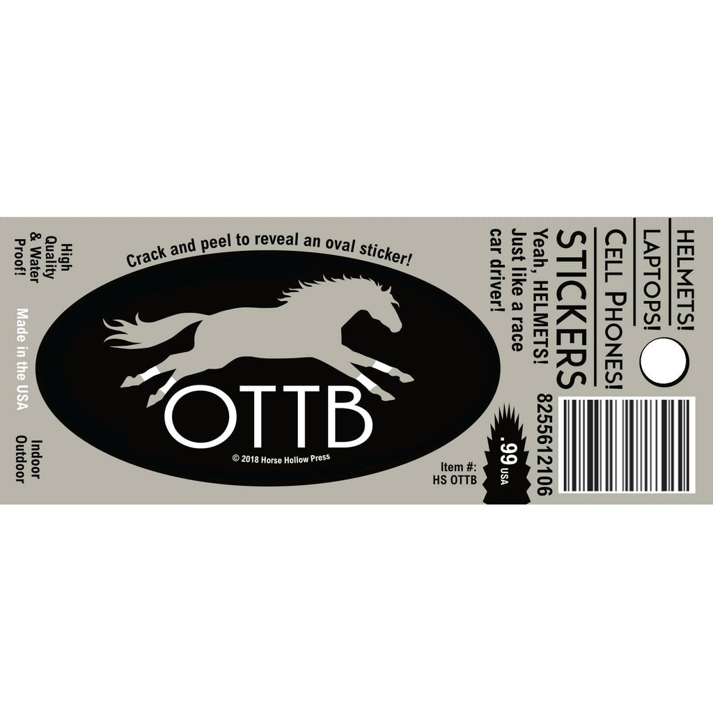 Horse OTTB Laptop, Cell Phone & Helmet Sticker "OTTB"