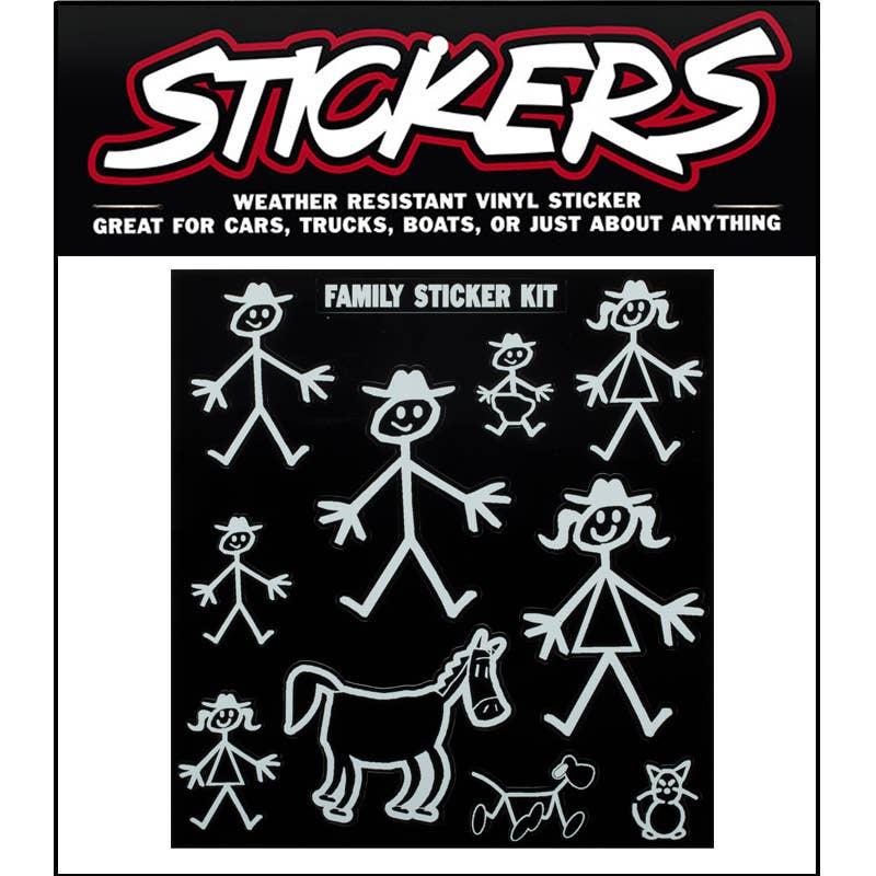 Made in the USA - Cowboy Family Sticker