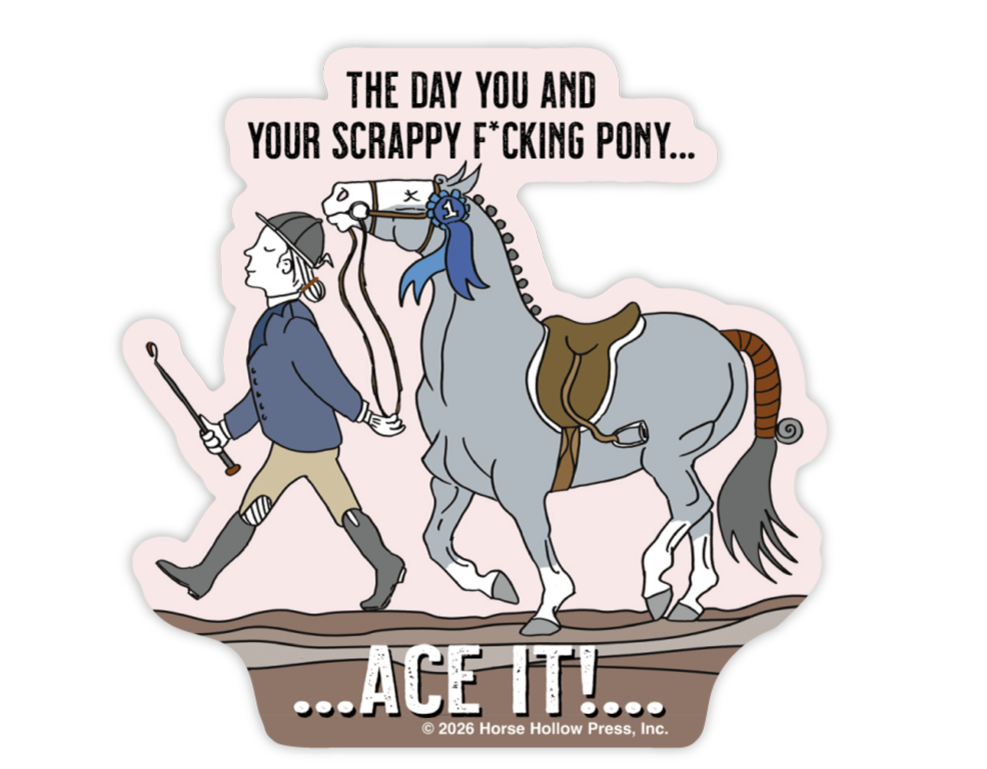 Horse Sticker Waterproof 3" "Scrappy Pony"