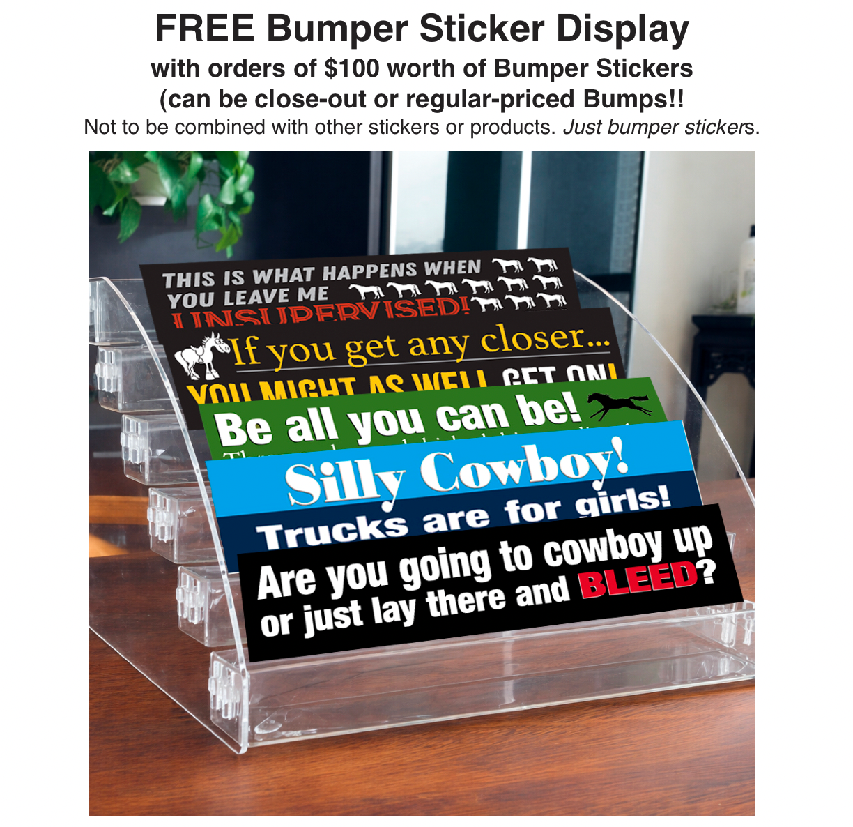 Horse Bumper Sticker "Retired! Just..."