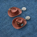 Feathered Cowgirl Hat Earrings