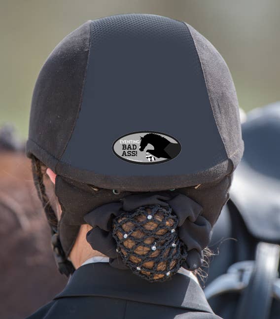 Horse Funny Laptop, Cell Phone & Helmet Sticker "Eventing Bad Ass"