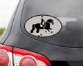 Oval Equestrian Horse Sticker (Waterproof) "Piaffe Dressage"