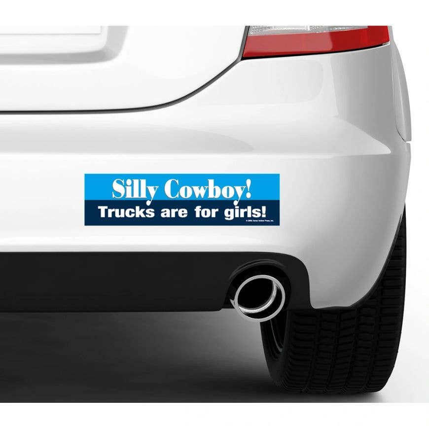 Horse Bumper Sticker "Silly Cowboy!"