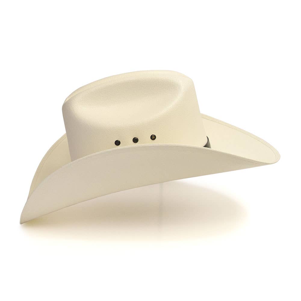 Western Cattleman Straw Hat with Silver Concho Band