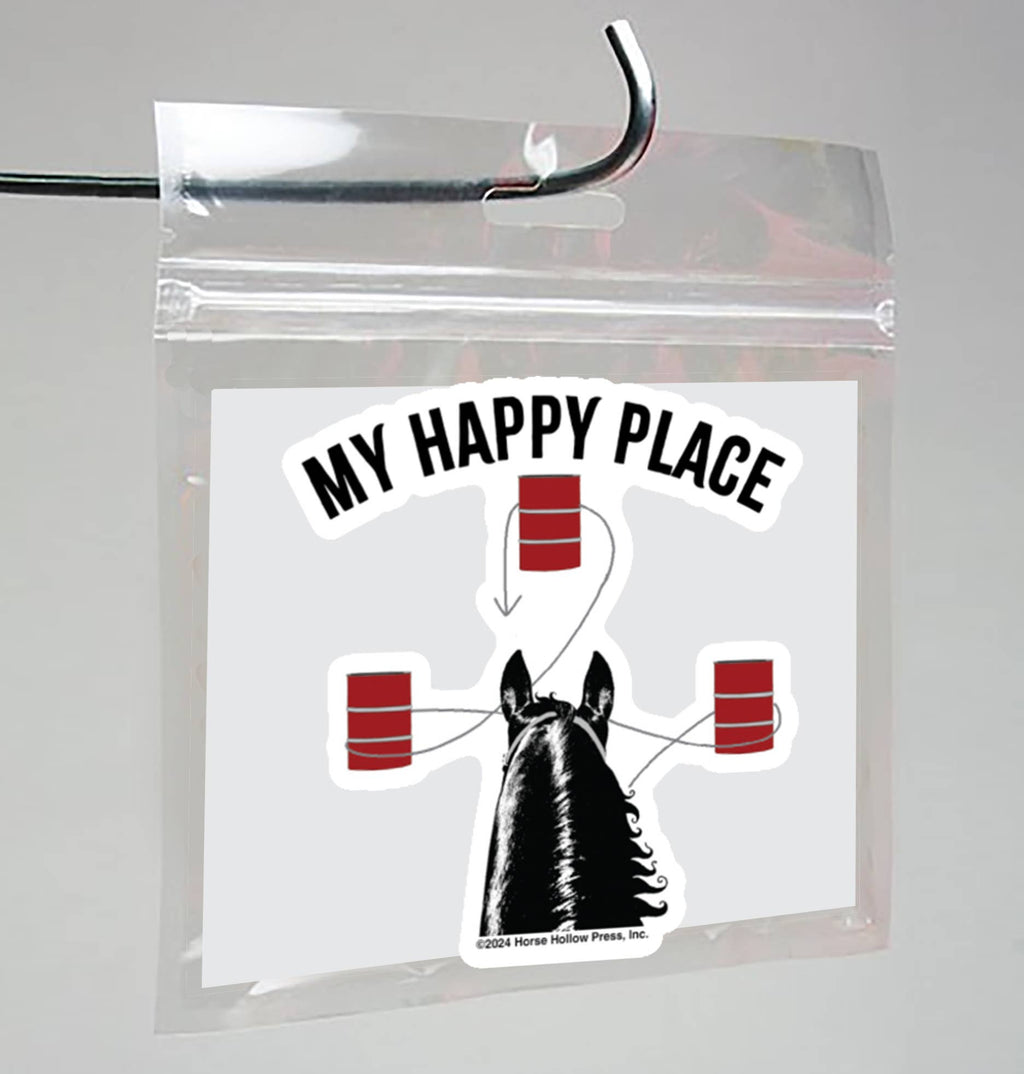 Horse Sticker Waterproof 3" "Barrel Race"