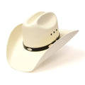 Western Cattleman Straw Hat with Silver Concho Band