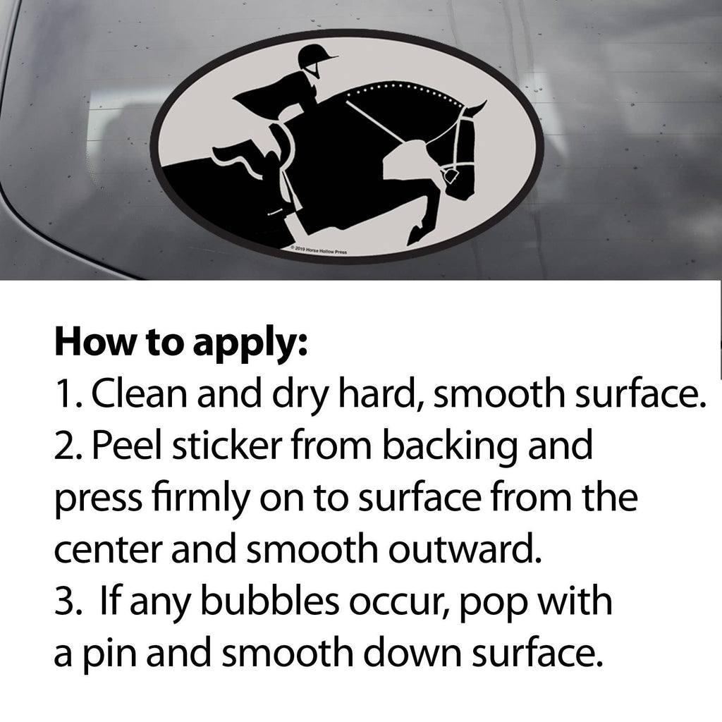 Oval Equestrian Horse Sticker (Waterproof) "Rider"