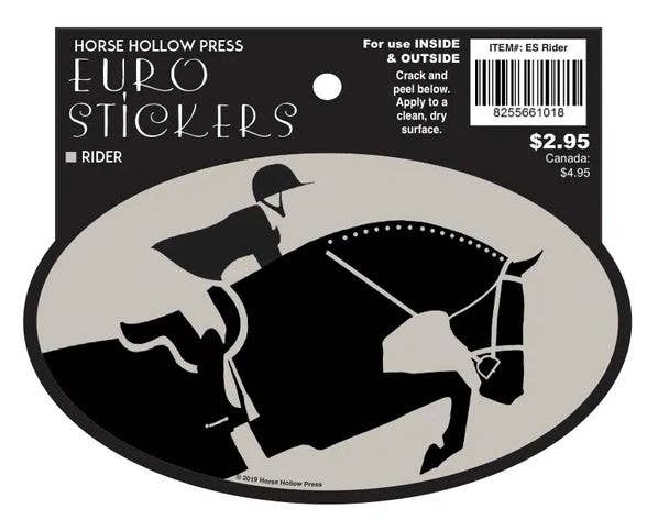 Oval Equestrian Horse Sticker (Waterproof) "Rider"