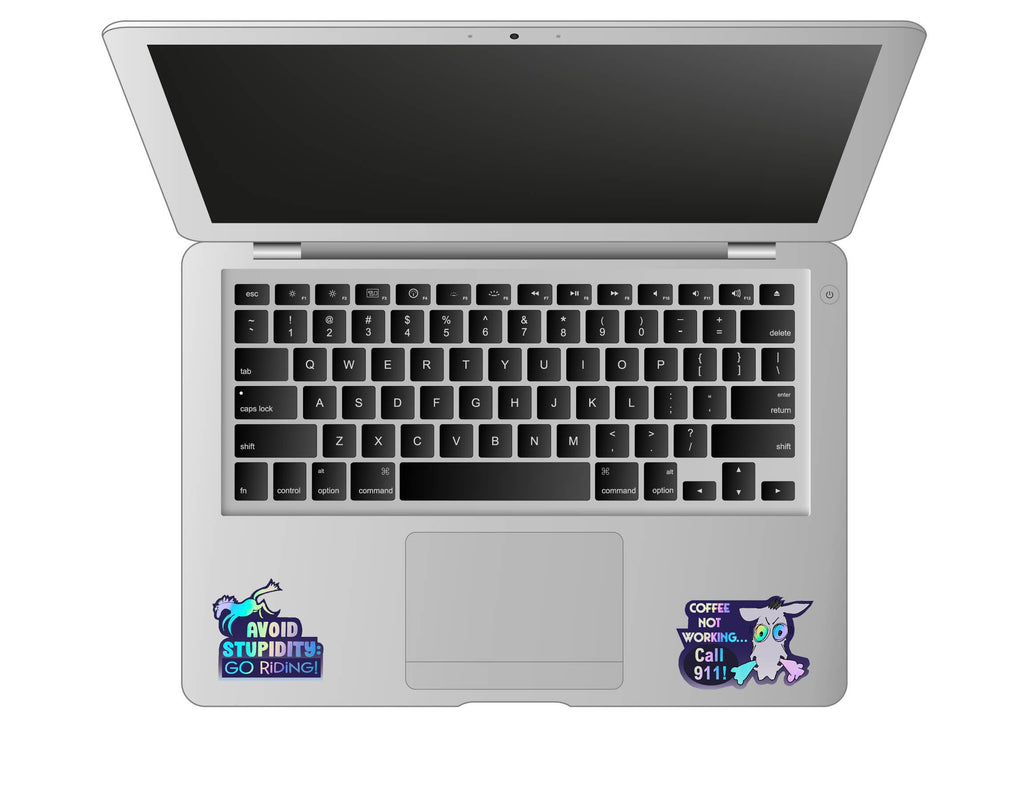 Holographic Sticker Sheet "Coffee" 4 peel-off stickers