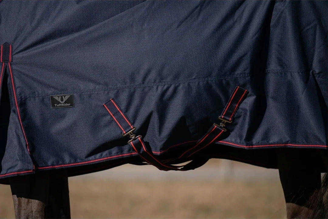 TuffRider 600D Ripstop Standard Neck LightWeight Turnout Blanket 100g (Black)