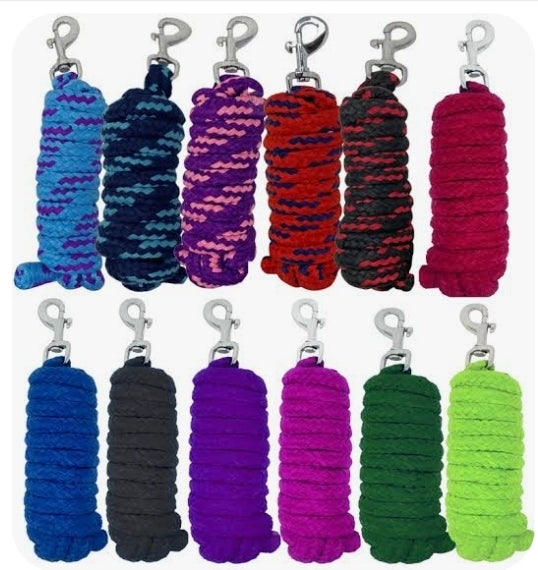 Rugged Ride Braided Soft Cotton Lead - 10 foot CL1038-PUR