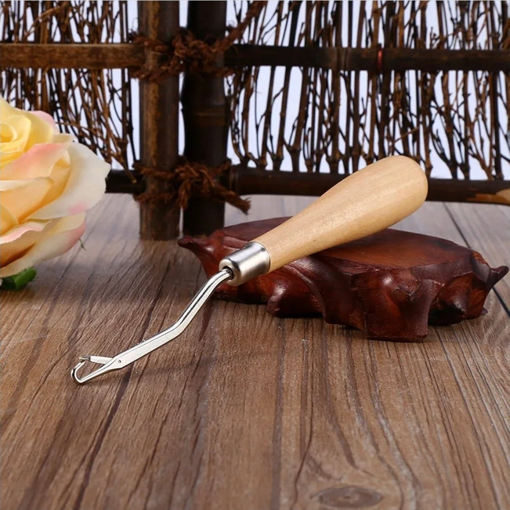 Wooden handle Latch Hook Puller Tool