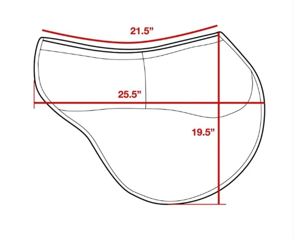 ECP Correction Contoured Eventing Saddle Pad