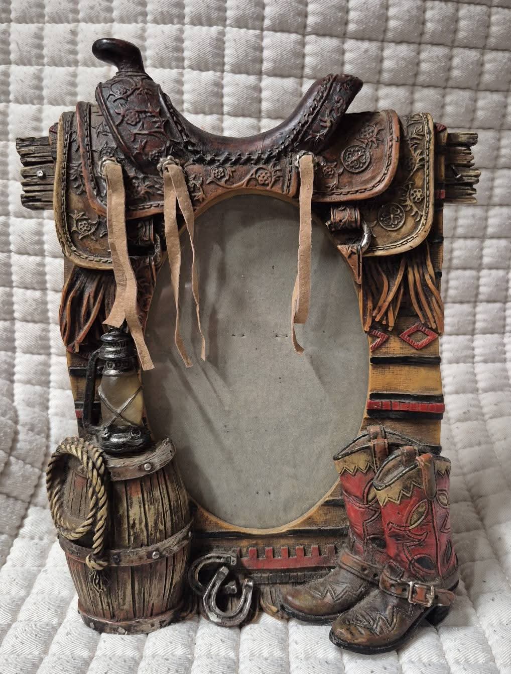 Western Saddle Picture Frame