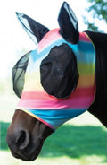 Weaver Rainbow Lycra Fly Mask With Ears