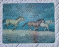 Running Horses Glass Cutting Board