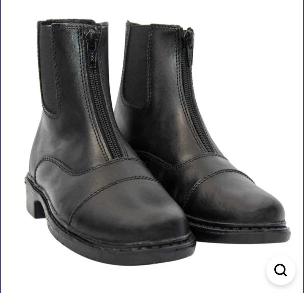 TuffRider Perfect Front Zip Paddock Boots (30120-BLK)(Children's)