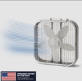 Lasko 20" Classic Box Fan w/Weather-Resistant Motor, Portable Cooling Floor or Window Fan, 3 Speeds (B20200)