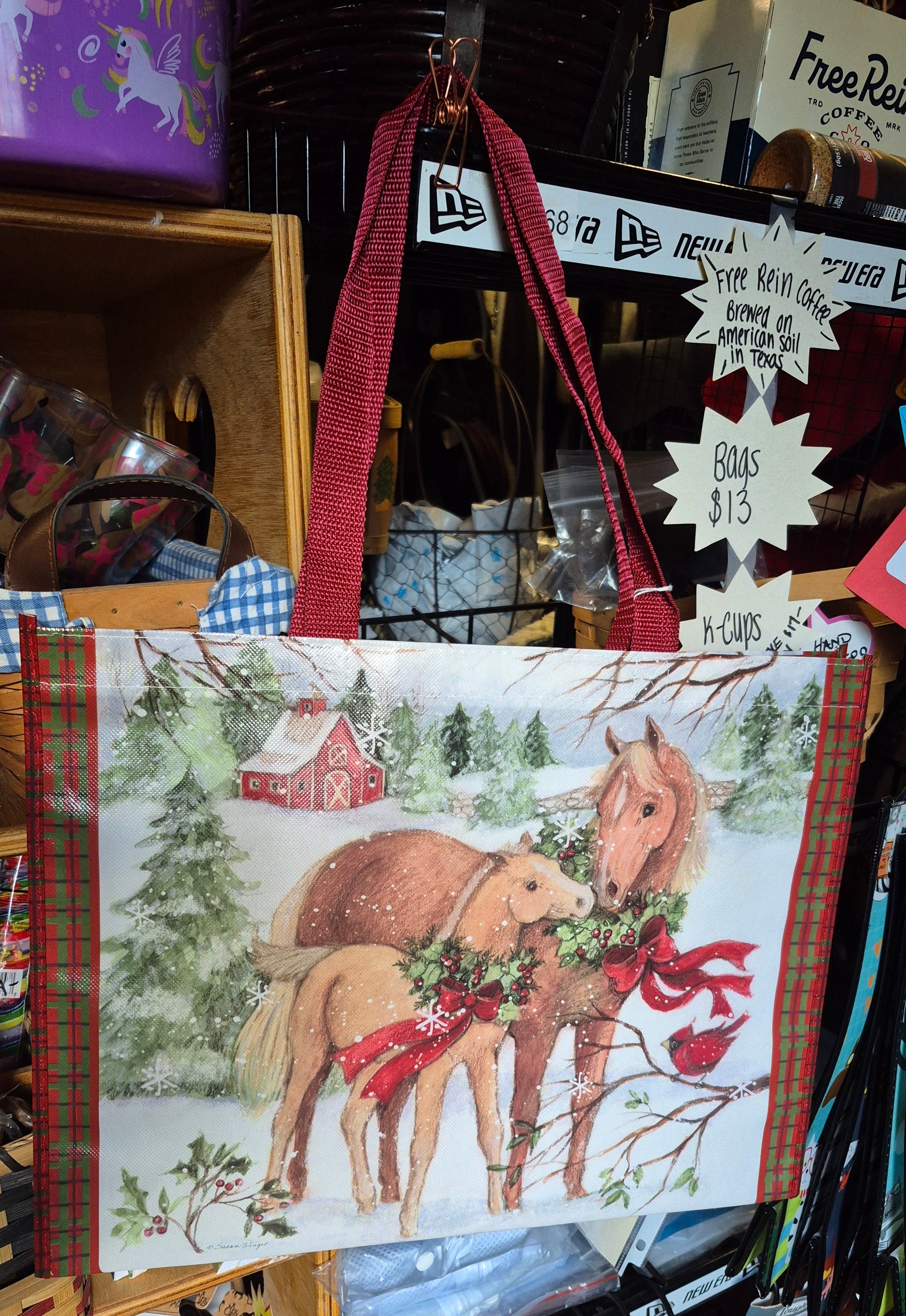 Christmas Mare/Foal Tote bag