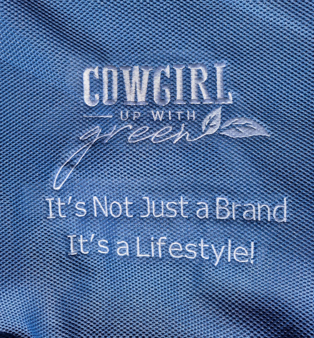 "Cowgirl Up with Green" Mesh Cooler
