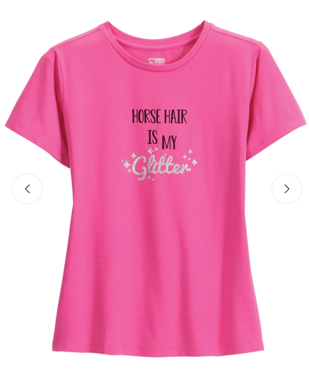 Riding Sport™ Marietta Short Sleeve Graphic Tee 'Horse Hair Glitter' (Women's)