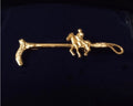 Riding Crop with Polo Player Stock Pin