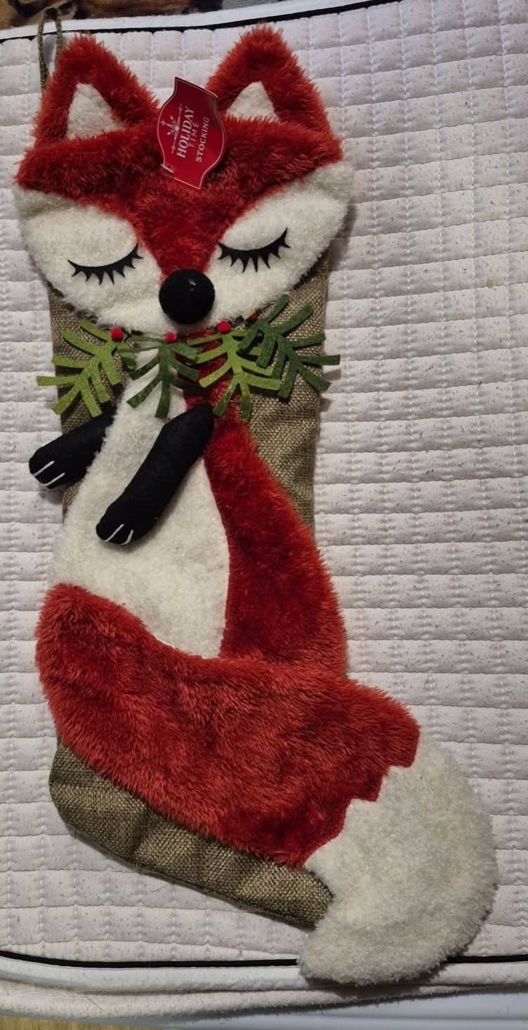 Fox Christmas stocking