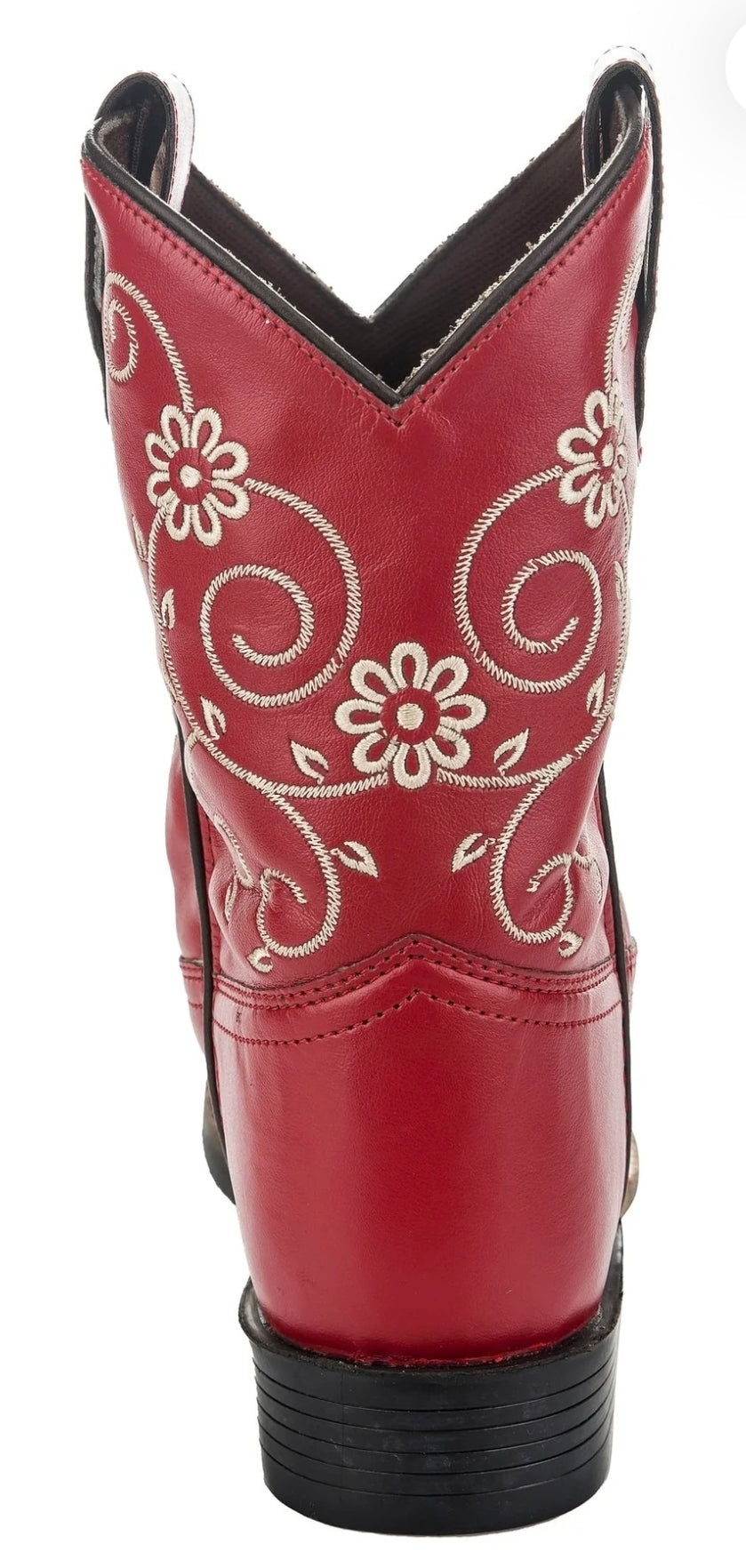 TuffRider Fire Red Floral Western Boot (Children's)