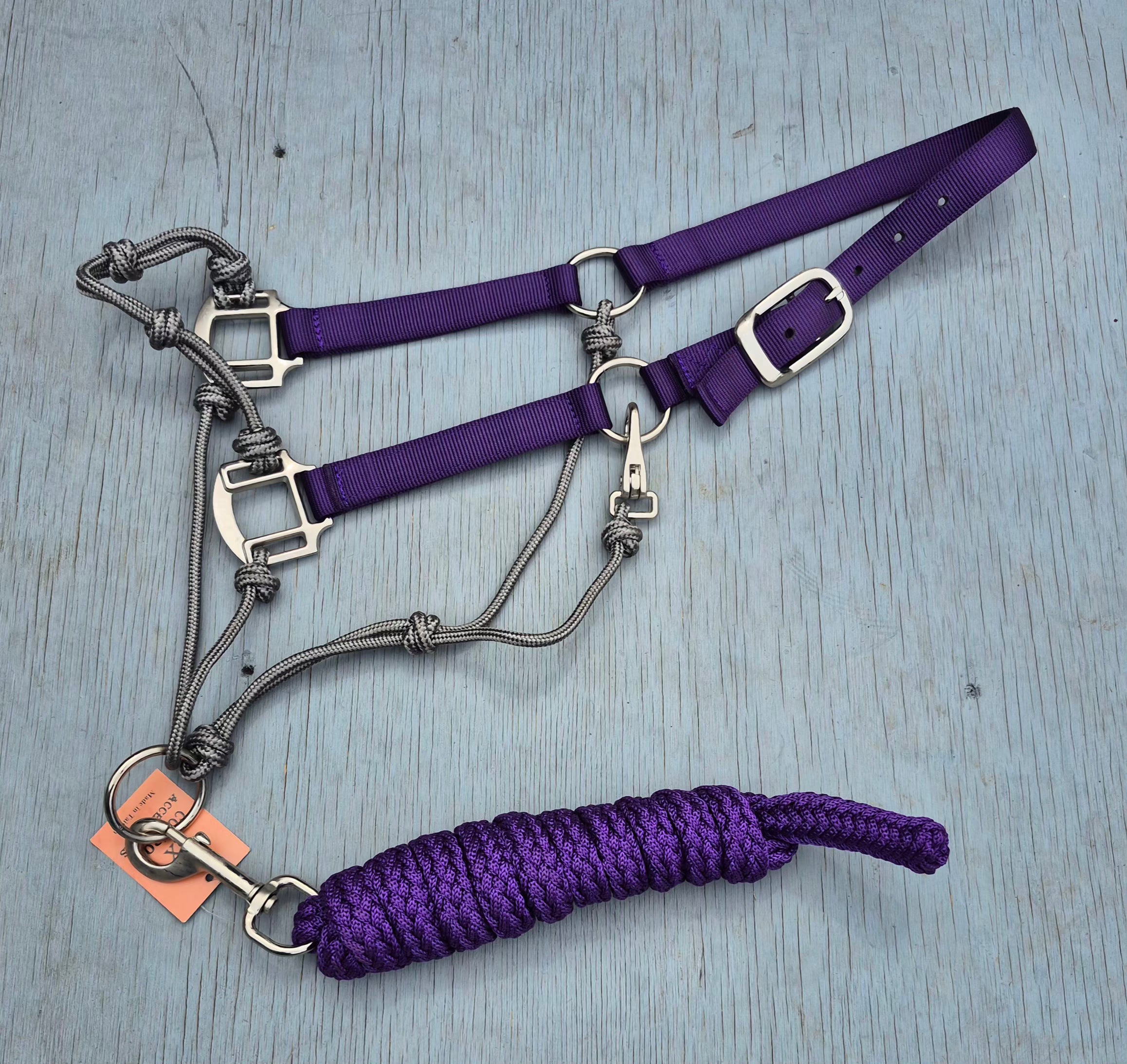 2X Cowboy Supplies Nylon Hybrid Halter with Leadrope