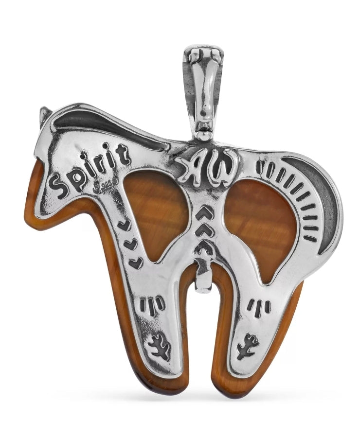 American West Sterling Gemstone Horse Enhancer Pendants