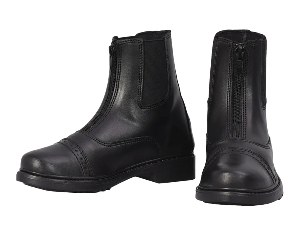 TuffRider Starter Front Zip Black Paddock Boots (3040-BLK)(Children's)