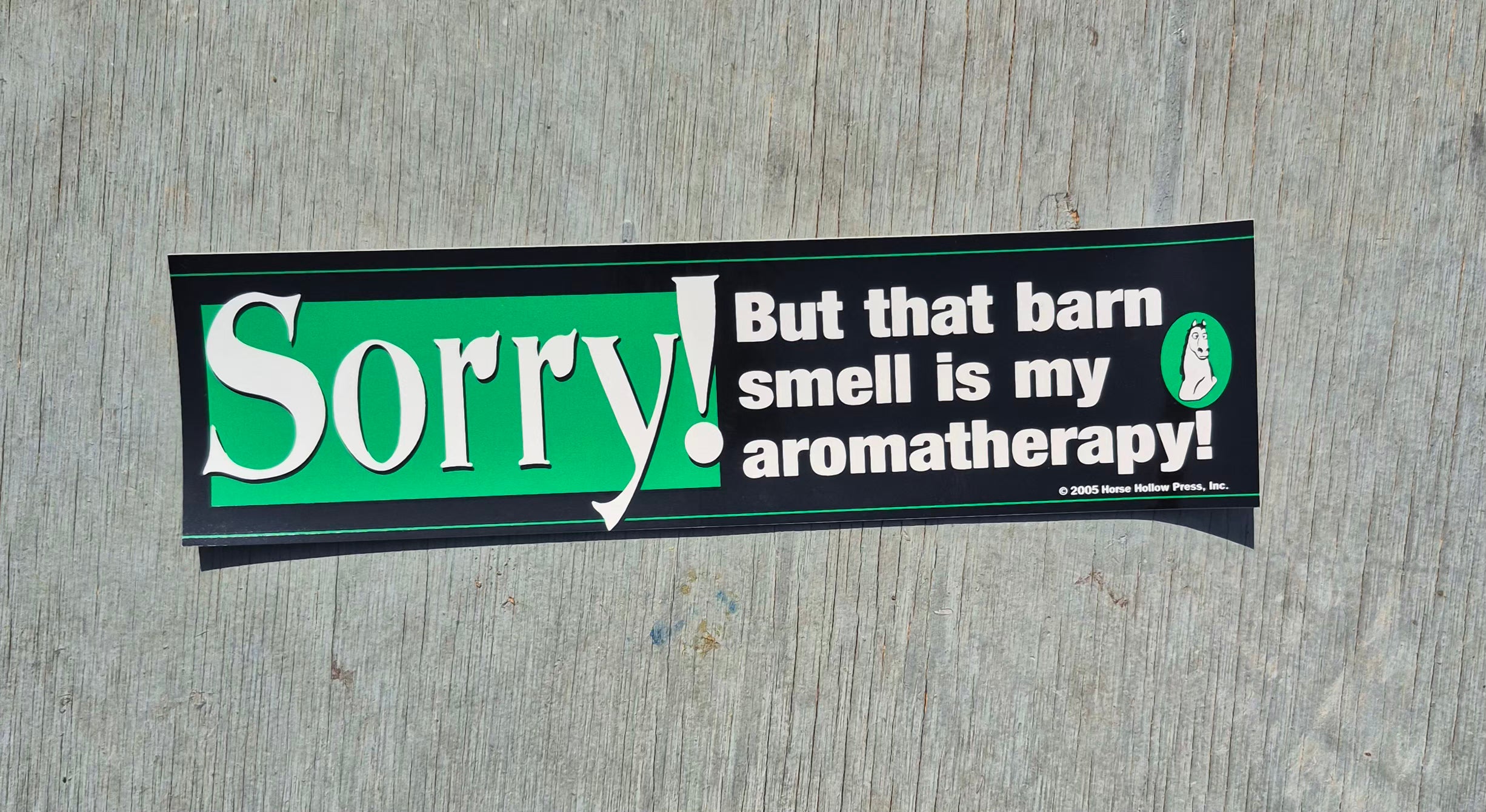 Horse Bumper Sticker "Barn Smell"