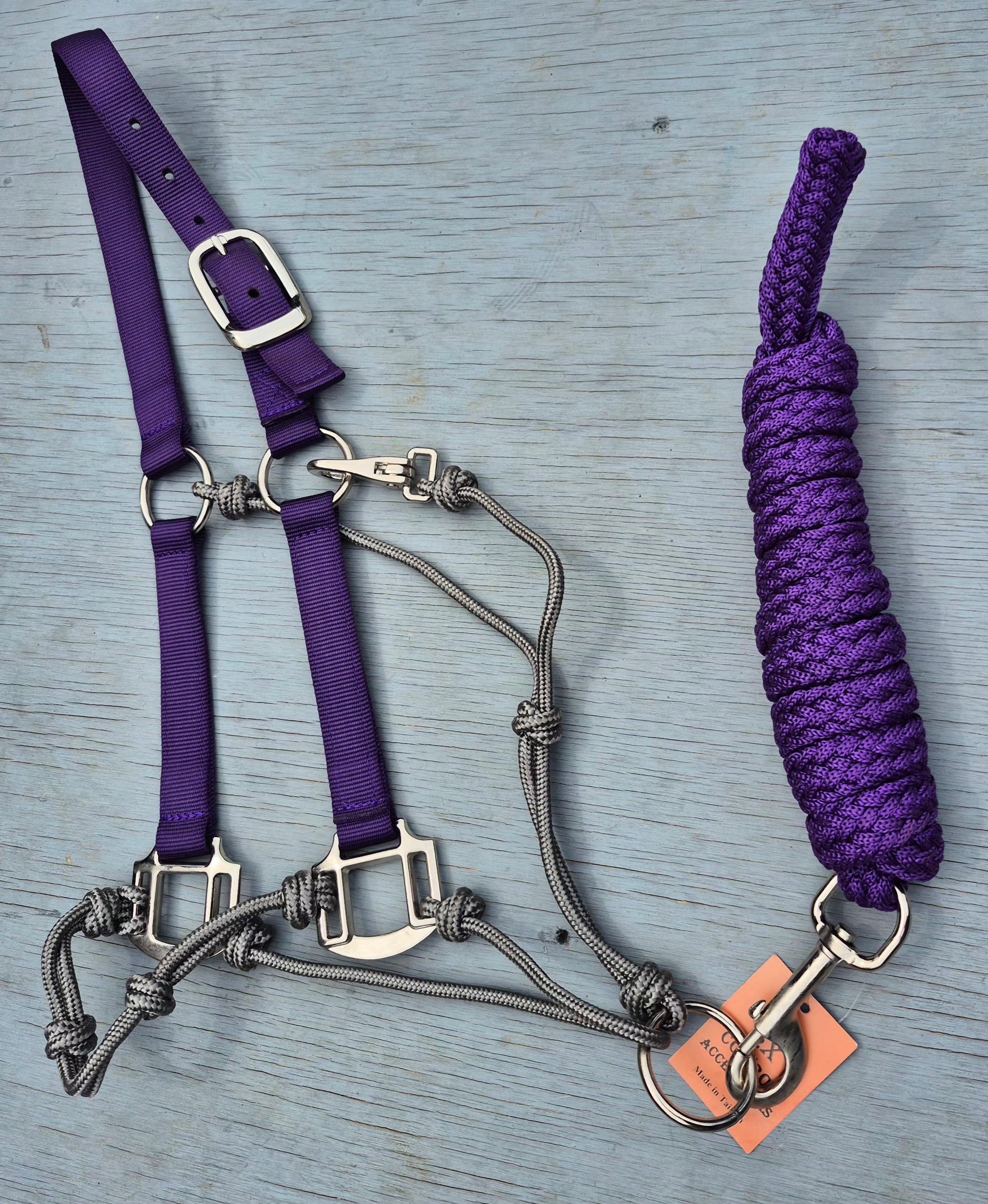 2X Cowboy Supplies Nylon Hybrid Halter with Leadrope