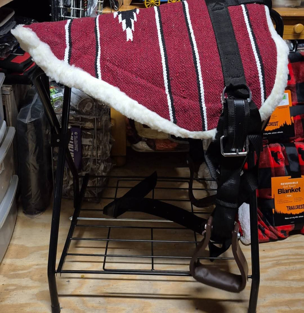 Tough1 Navajo Bareback Pad with stirrups