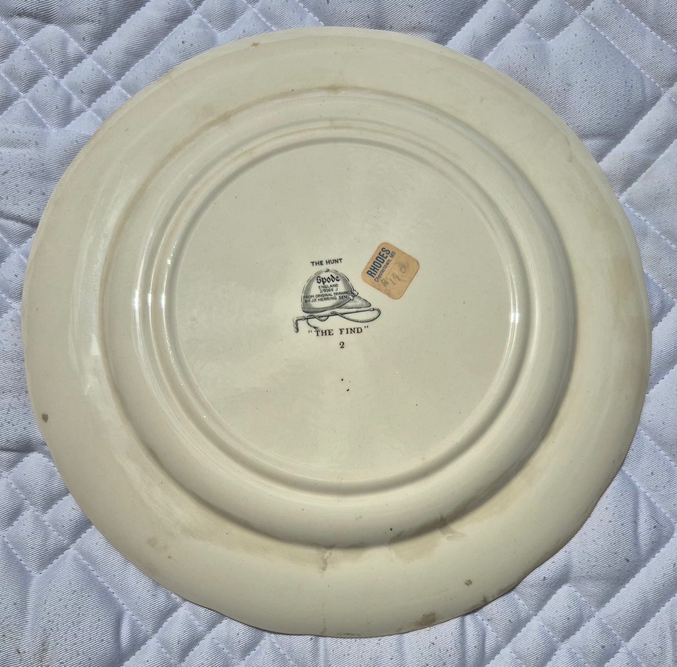 Spode-J. F. Herring "The Find" Plate (Vintage)